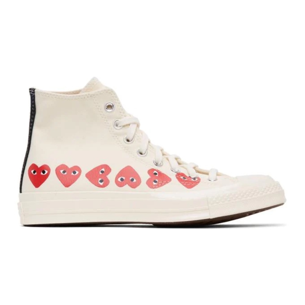 CONVERSE X COMME DES GARCONS PLAY CTAS 70 High Multi Heart White